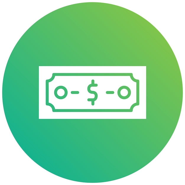 Ilustración del diseño del icono vectorial del dólar
