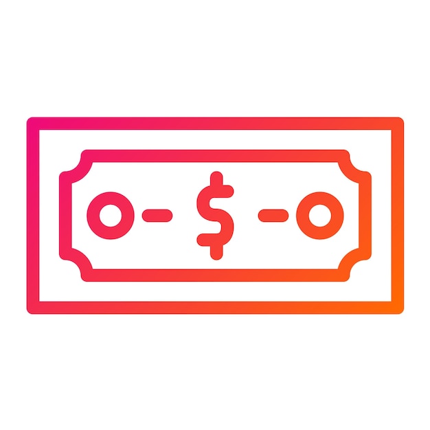 Ilustración del diseño del icono vectorial del dólar