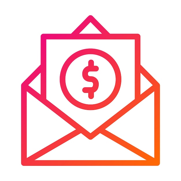 Ilustración del diseño del icono vectorial del dólar