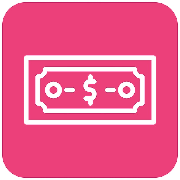 Ilustración del diseño del icono vectorial del dólar