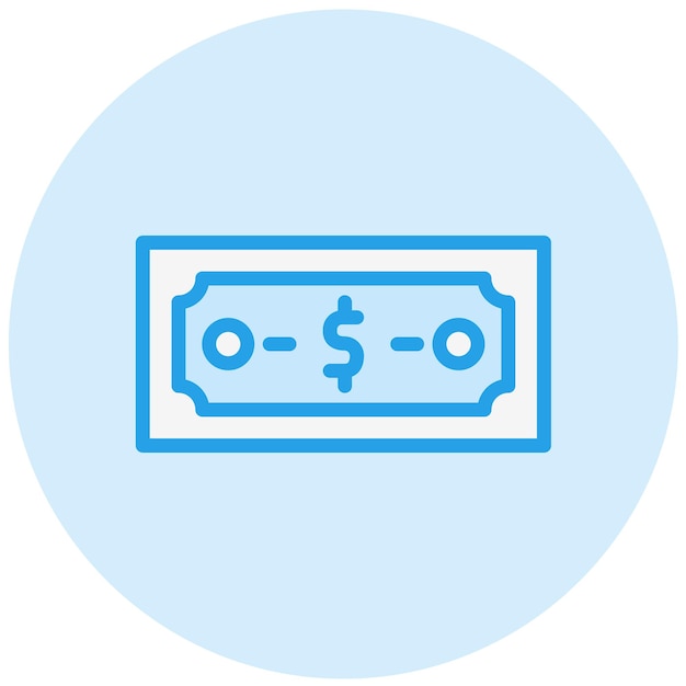 Ilustración del diseño del icono vectorial del dólar