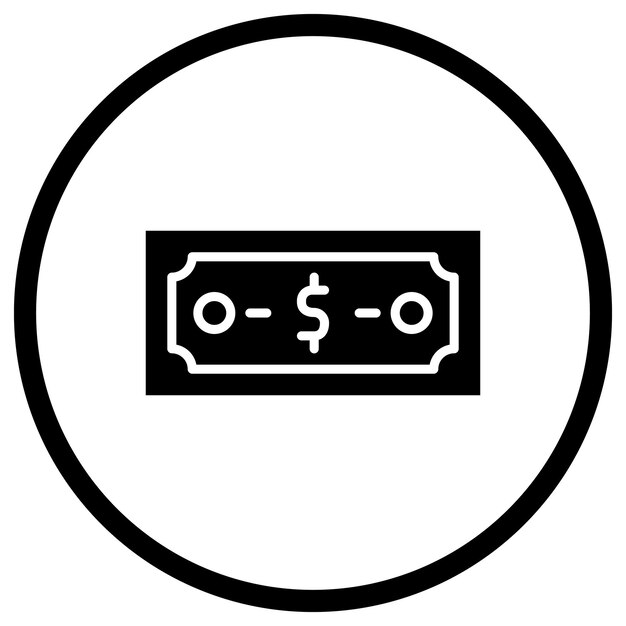 Ilustración del diseño del icono vectorial del dólar