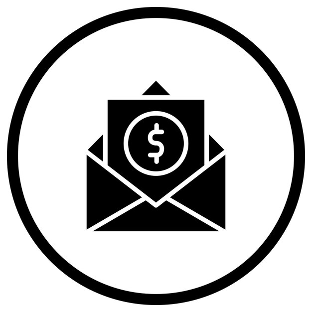Ilustración del diseño del icono vectorial del dólar