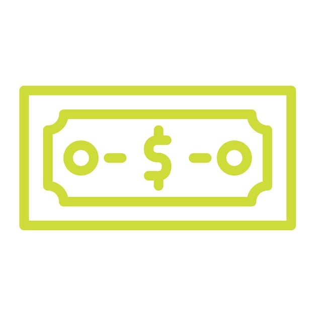 Ilustración del diseño del icono vectorial del dólar