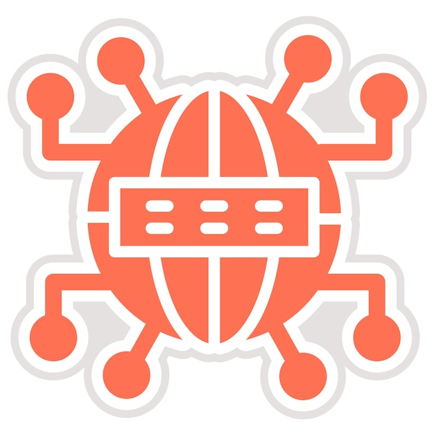 Ilustración del diseño del icono vectorial del dominio