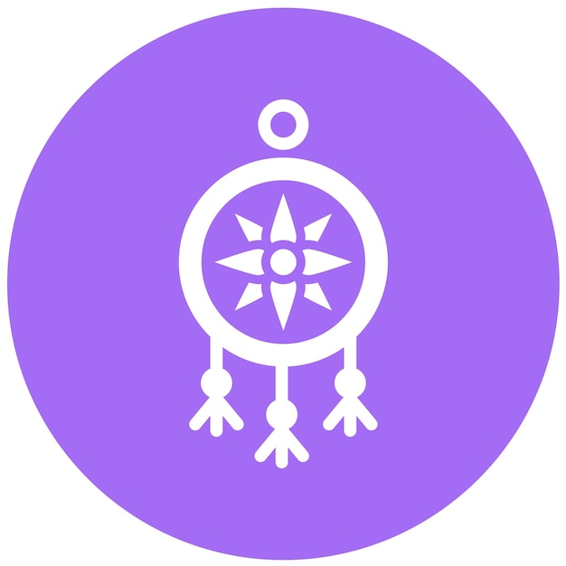 Ilustración del diseño del icono vectorial de Dreamcatcher