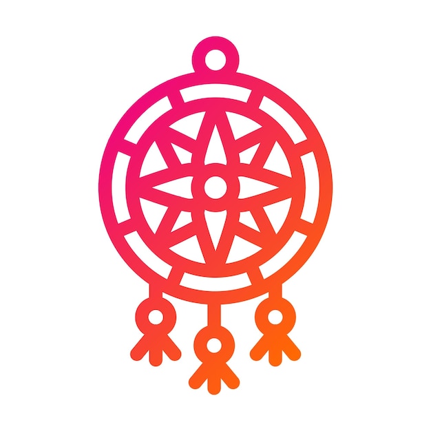 Ilustración del diseño del icono vectorial de Dreamcatcher