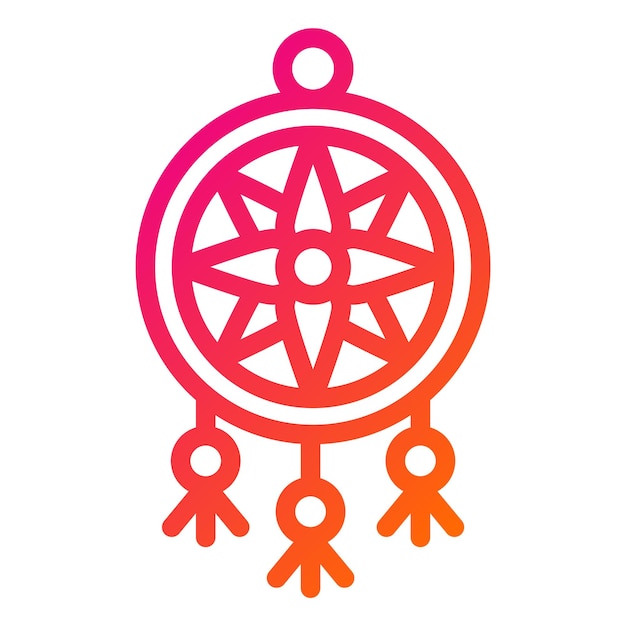 Ilustración del diseño del icono vectorial de Dreamcatcher