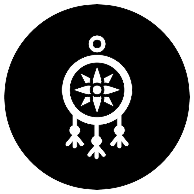 Ilustración del diseño del icono vectorial de Dreamcatcher