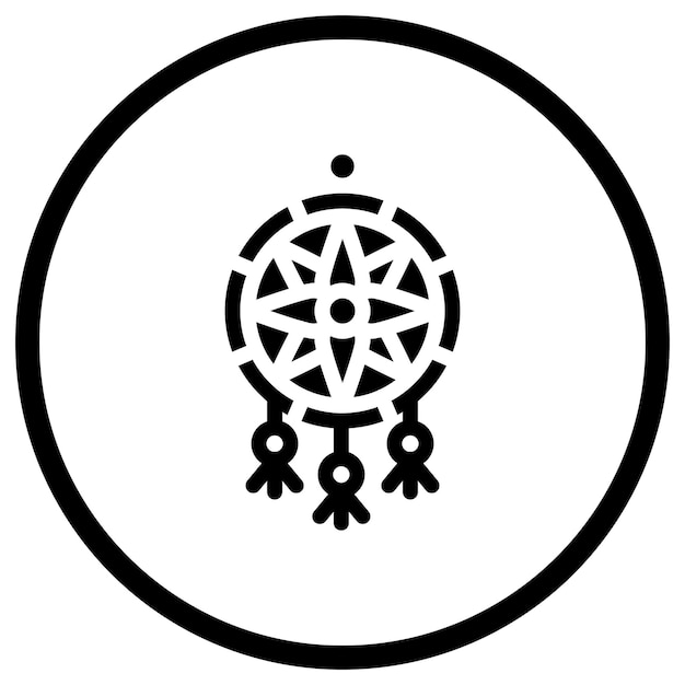 Ilustración del diseño del icono vectorial de Dreamcatcher