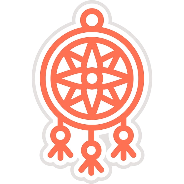 Ilustración del diseño del icono vectorial de Dreamcatcher
