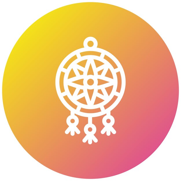 Ilustración del diseño del icono vectorial de Dreamcatcher