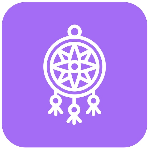 Ilustración del diseño del icono vectorial de Dreamcatcher