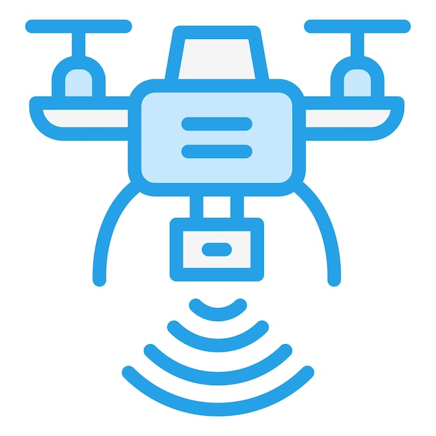 Ilustración del diseño del icono vectorial del dron