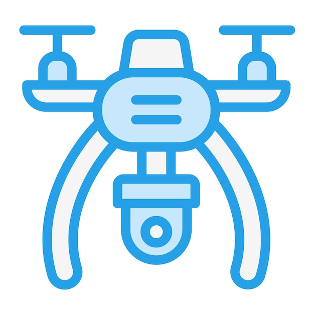 Ilustración del diseño del icono vectorial del dron