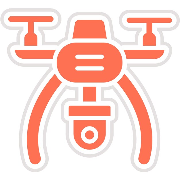 Ilustración del diseño del icono vectorial del dron
