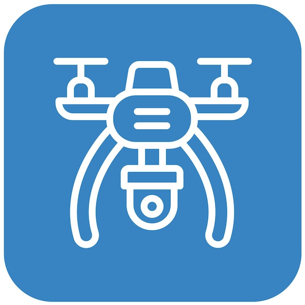 Ilustración del diseño del icono vectorial del dron