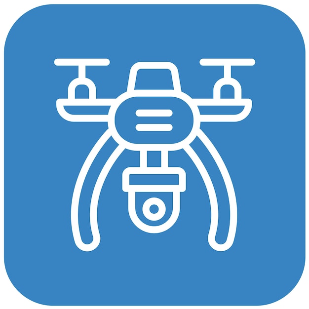 Vector ilustración del diseño del icono vectorial del dron