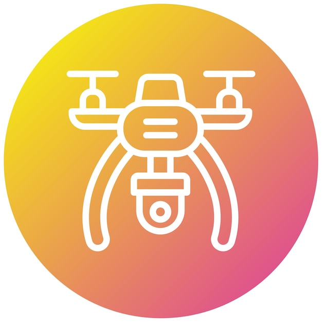 Ilustración del diseño del icono vectorial del dron