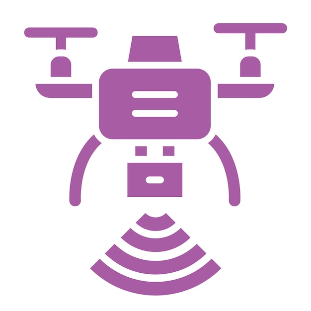 Ilustración del diseño del icono vectorial del dron