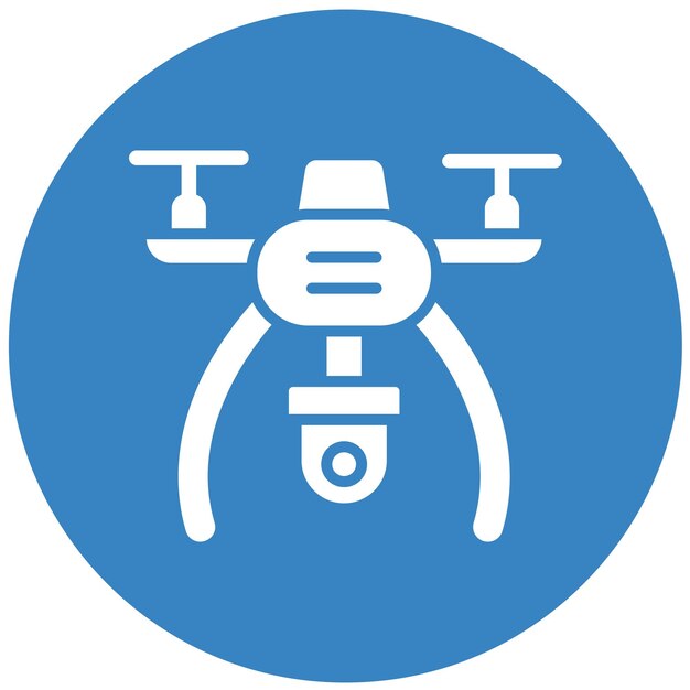 Ilustración del diseño del icono vectorial del dron