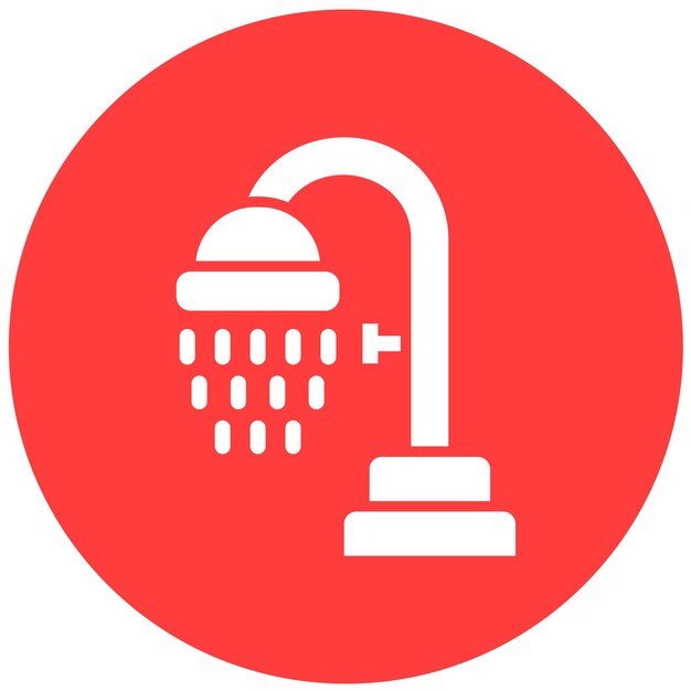 Ilustración del diseño del icono vectorial de la ducha