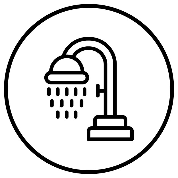 Ilustración del diseño del icono vectorial de la ducha