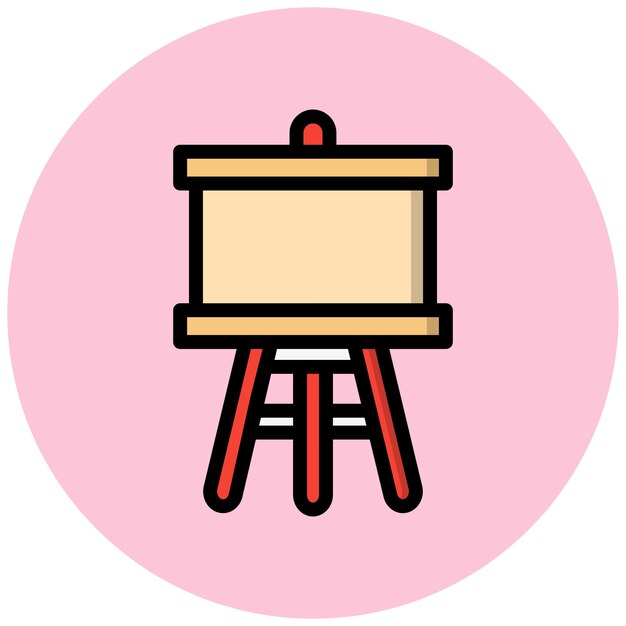 Ilustración del diseño del icono vectorial de Easel
