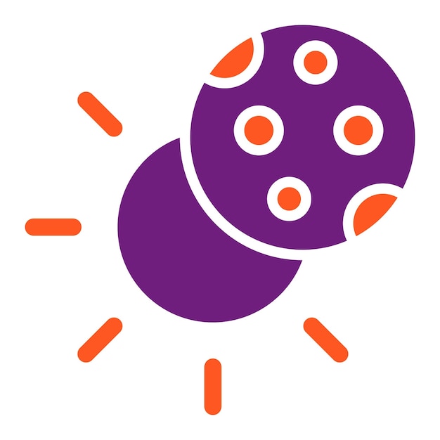 Ilustración del diseño del icono vectorial del eclipse