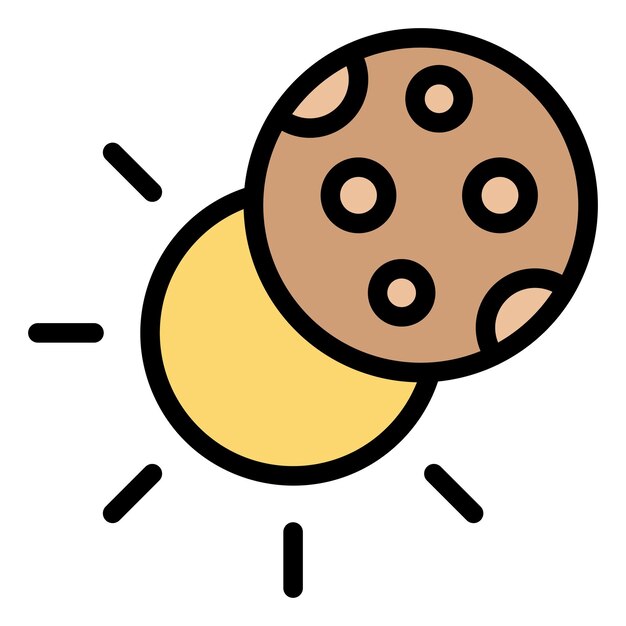 Ilustración del diseño del icono vectorial del eclipse