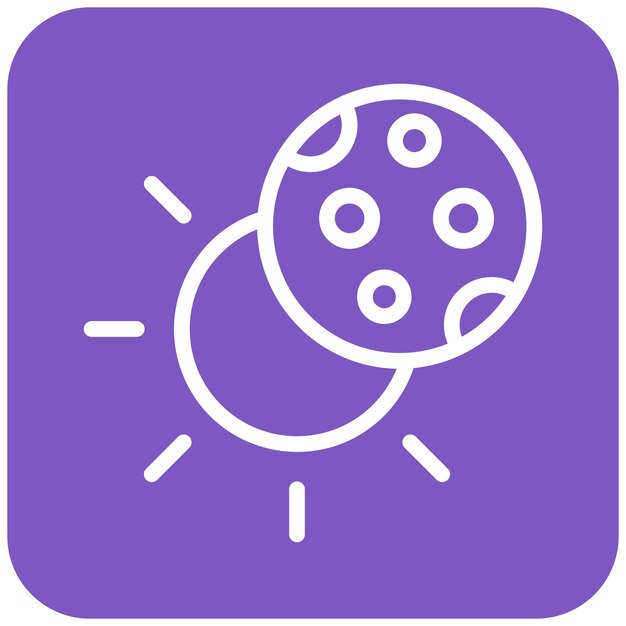 Ilustración del diseño del icono vectorial del eclipse