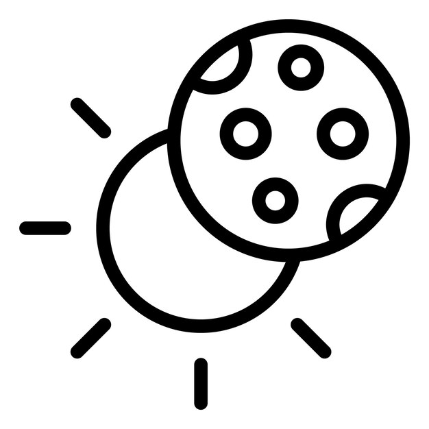 Ilustración del diseño del icono vectorial del eclipse
