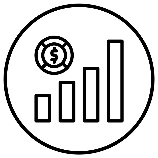 Ilustración del diseño del icono vectorial de la economía