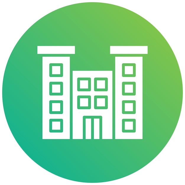 Ilustración del diseño del icono vectorial del edificio
