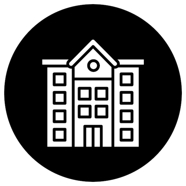 Ilustración del diseño del icono vectorial del edificio