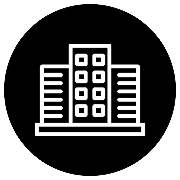 Ilustración del diseño del icono vectorial del edificio