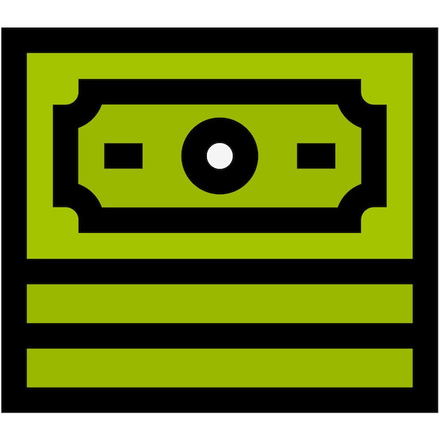 Ilustración del diseño del icono vectorial de efectivo
