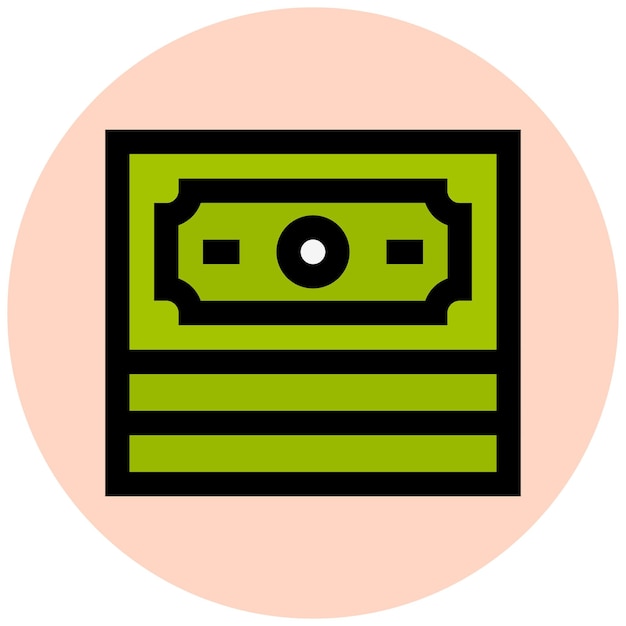Ilustración del diseño del icono vectorial de efectivo