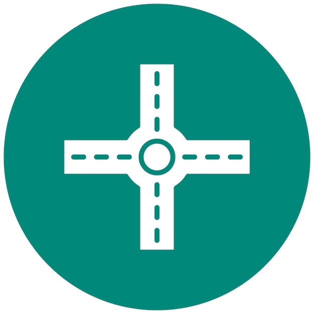 Ilustración del diseño del icono vectorial de la encrucijada
