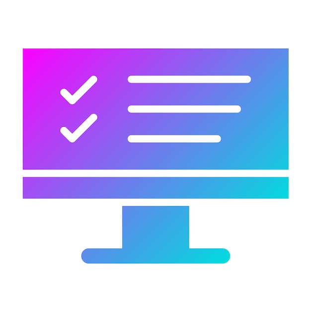Ilustración del diseño del icono vectorial de la encuesta en línea