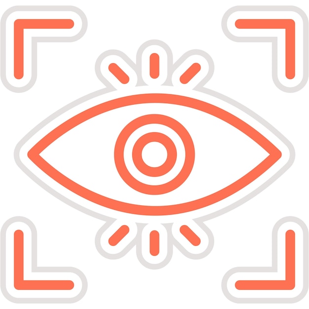 Ilustración del diseño del icono vectorial de enfoque automático
