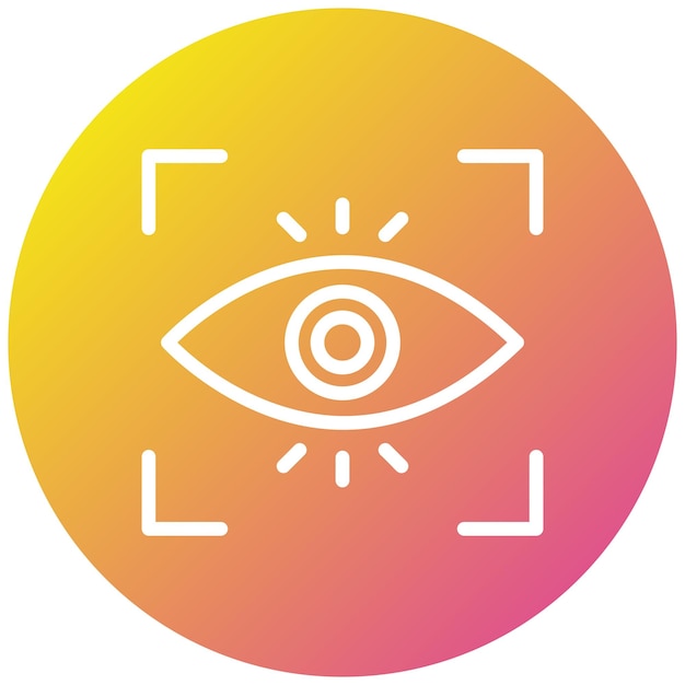 Ilustración del diseño del icono vectorial de enfoque automático