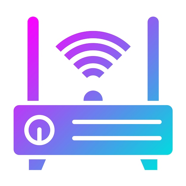 Ilustración del diseño del icono vectorial del enrutador