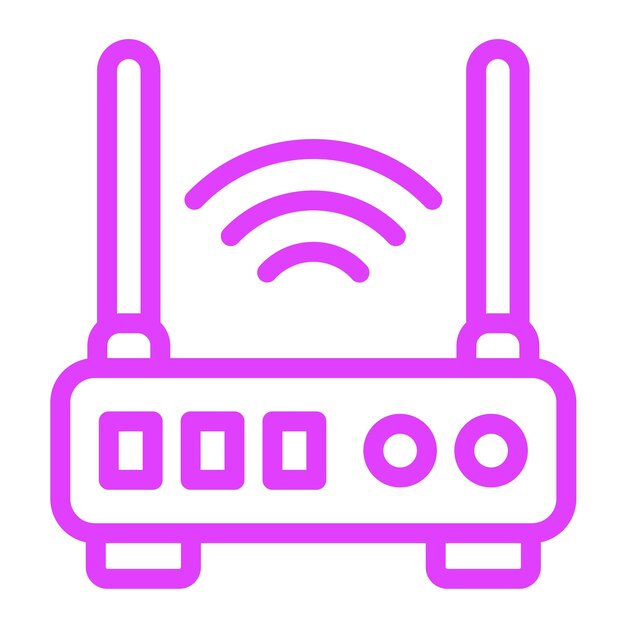 Ilustración del diseño del icono vectorial del enrutador