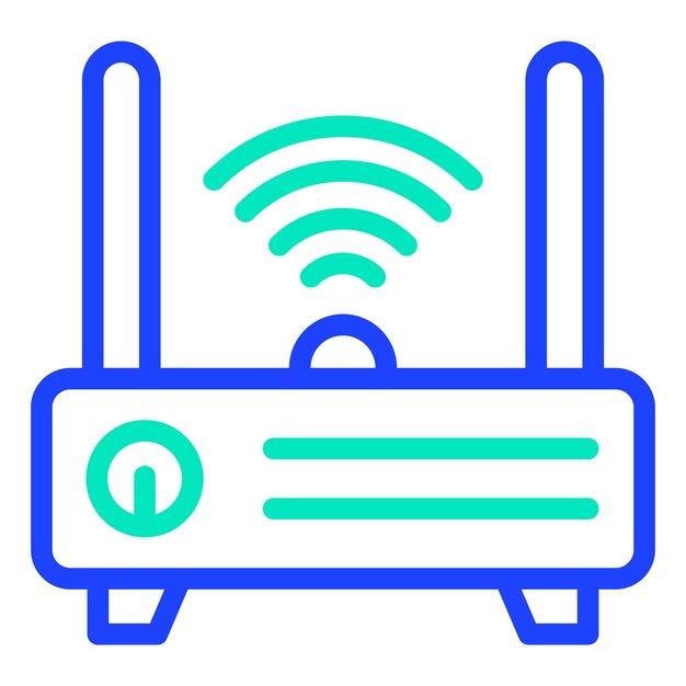 Ilustración del diseño del icono vectorial del enrutador