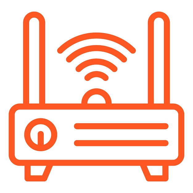 Ilustración del diseño del icono vectorial del enrutador