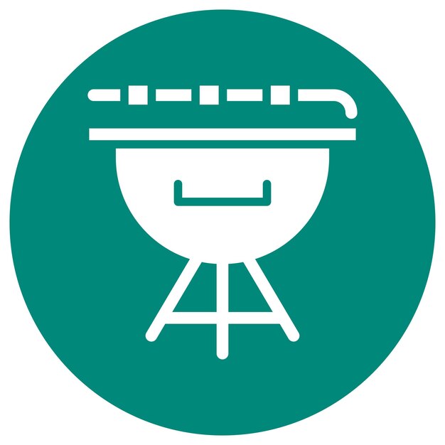 Ilustración del diseño del icono vectorial del equipo Bbq