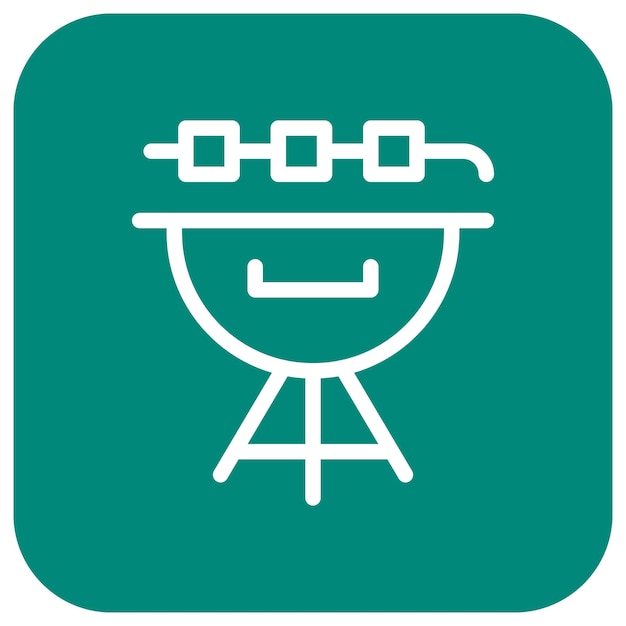 Ilustración del diseño del icono vectorial del equipo Bbq