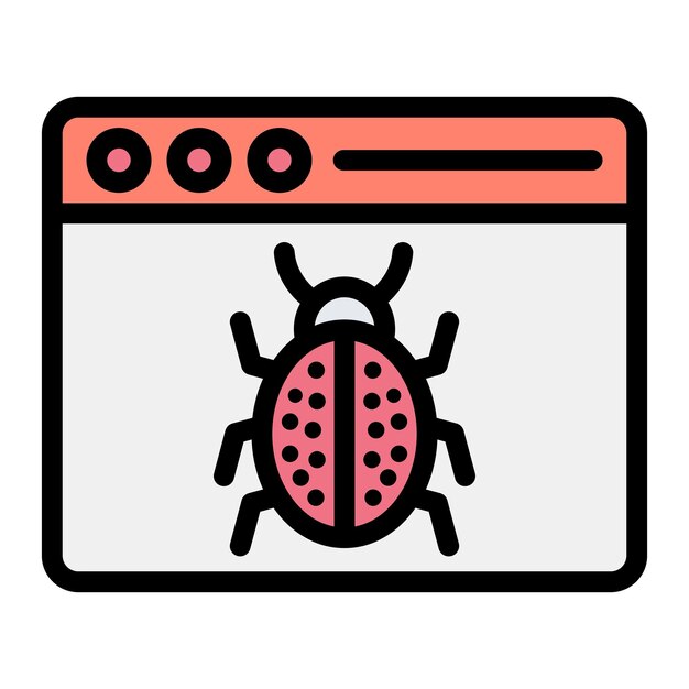 Ilustración del diseño del icono vectorial del error