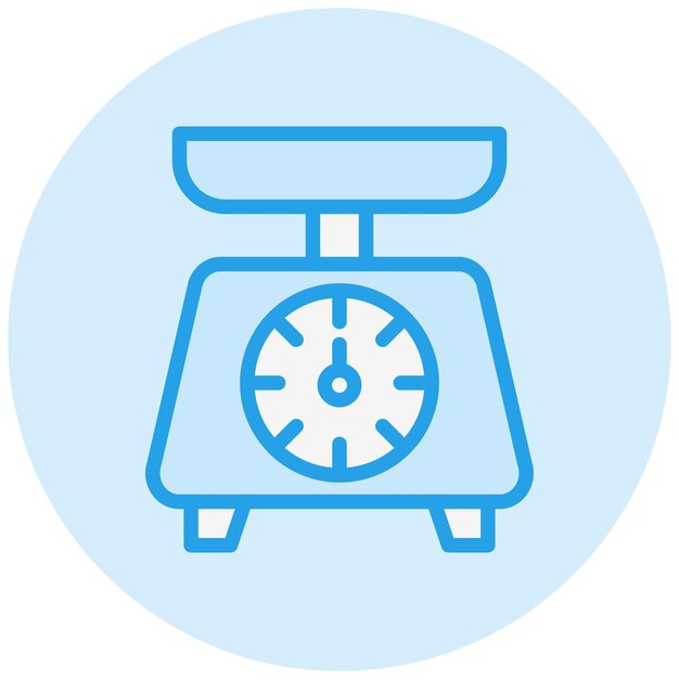 Ilustración del diseño del icono vectorial de la escala de la cocina